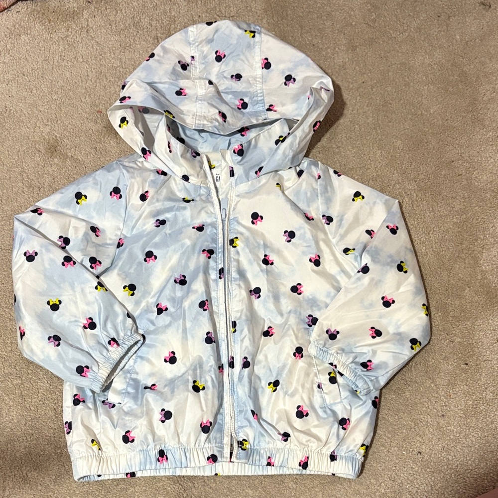 Disney Kids Raincoat - White with Mickey Mouse Print
